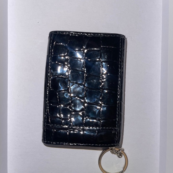 Patent leather coin purse/card wallet on chain - Picture 3 of 5